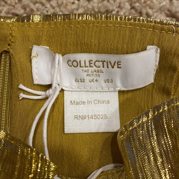 Collective The Label gold crop top - Picture 7 of 7